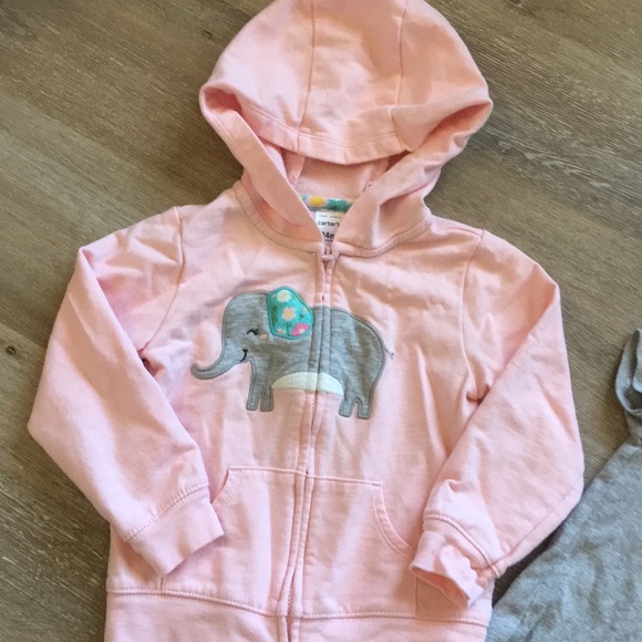 Elephant Hoodie ,Gray Onesie, pants - Picture 2 of 4